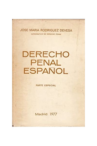 Derecho penal español. Parte Especial